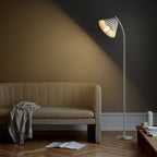 Floor Lamp with Pleated Lamp Shades-0