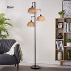 Indoor Boho Rattan Floor Lamp-6