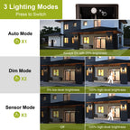 Solar Motion Sensor Wall Light 2 pack-4