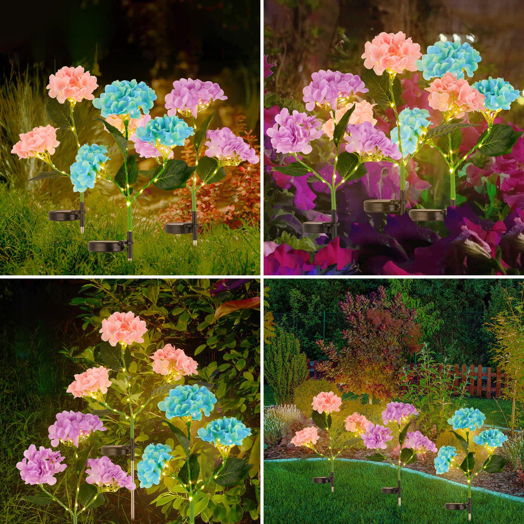 2Pcs Solar Hydrangea Pathway Light-0