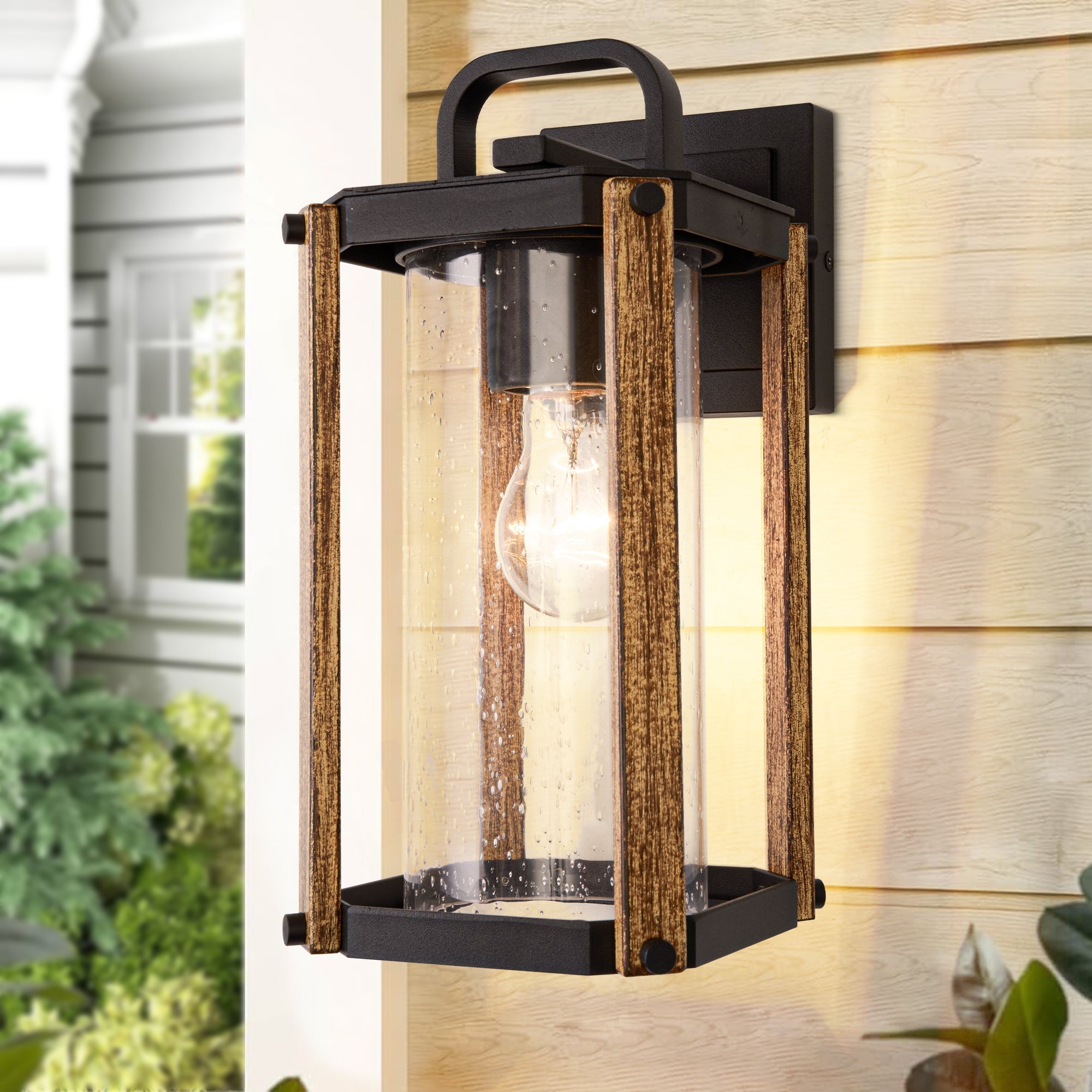 Outdoor Wooden Porch Light-0